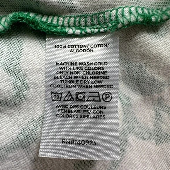 LOFT | NWOT FLORAL SEAMED MINI DRESS PURE COTTON JERSEY GREEN & WHITE | LARGE - Picture 9 of 10